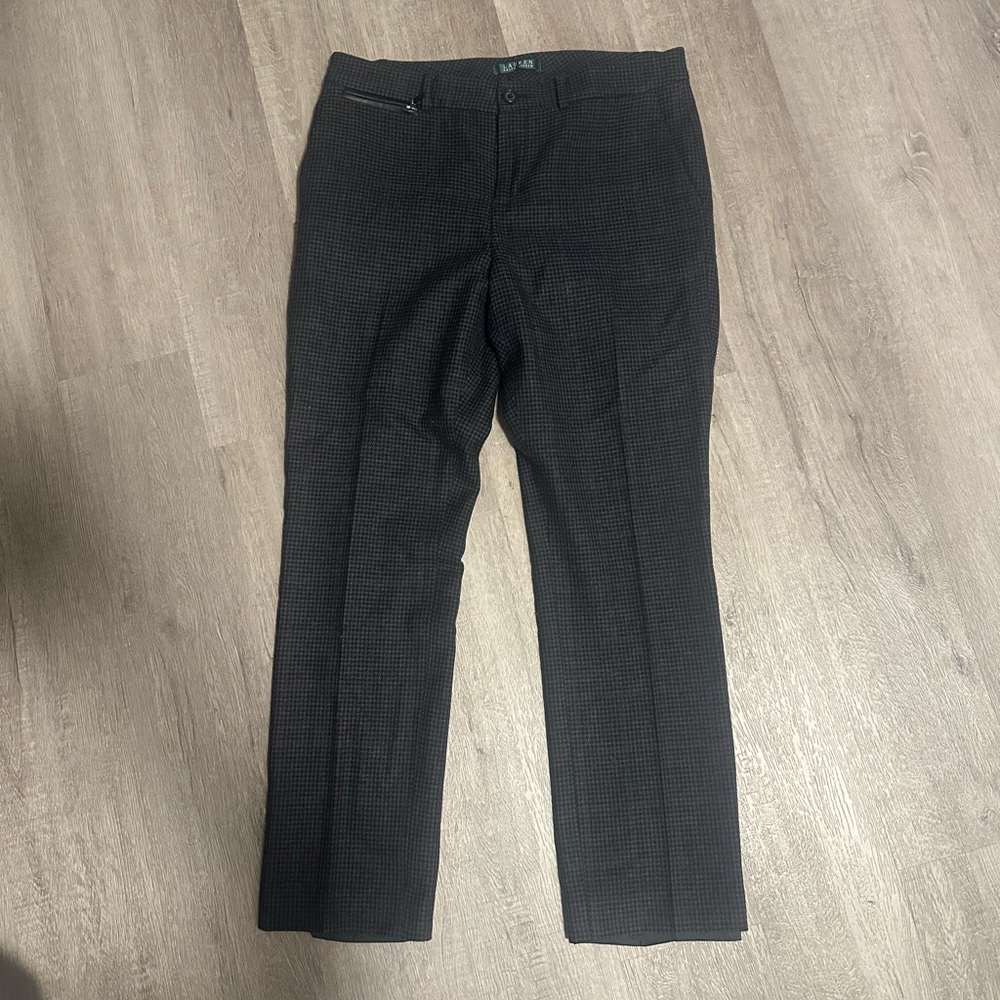 Lauren Ralph Lauren women’s  Dark Gray & purple wool Patterned Pants